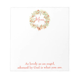 Lieve florale baarmoeder notitieblok