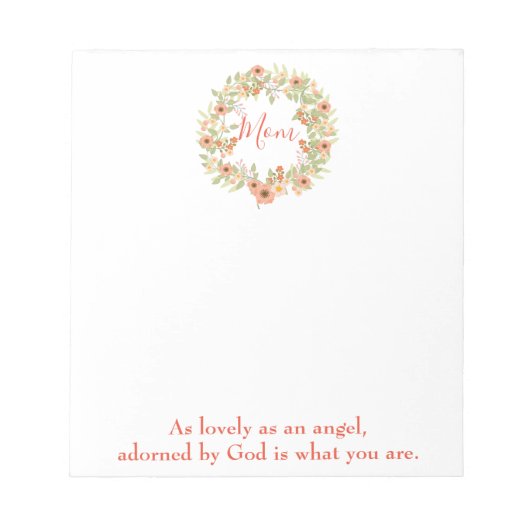 Lieve florale baarmoeder notitieblok (Voorkant)