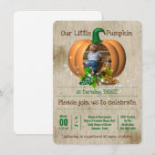 Lieve foto magische pompoen baby's landelijke fees kaart (Voorkant / Achterkant)