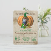 Lieve foto magische pompoen baby's landelijke fees kaart (Staand voorkant)