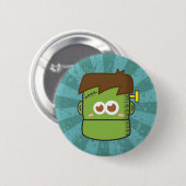 Lieve Frankenstein Monster Halloween Knop Ronde Button 5,7 Cm (Voorkant /achterkant)