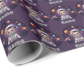 Lieve Fret Astronaut in de Ruimte  Cadeaupapier (Rol Hoek)