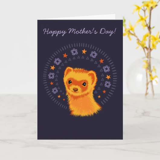 Lieve fretmoeder Moederdag kaart (Gele Bloem)