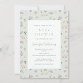 Lieve Gans Sage Groen Baby Shower Uitnodiging (Voorkant)