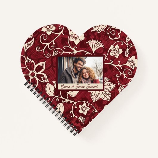 Lieve Gebloemde Gepersonaliseerde Notitieboek (Voorkant)