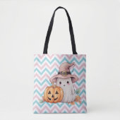Lieve Geest en Jack-O' Lantern Halloween Tote Bag (Voorkant)