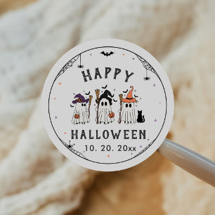 Lieve Geest Heks Halloween Feestje Ronde Sticker