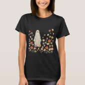 Lieve Geest in Wilde Bloementuin Halloween T-shirt (Voorkant)
