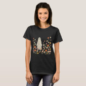 Lieve Geest in Wilde Bloementuin Halloween T-shirt (Voorkant volledig)