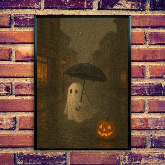 Lieve Geest met Paraplu | Halloween Donkere Academ Poster