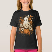Lieve Geest Met Pompoen & Herfstbloemen – Hallowee T-shirt (Voorkant)