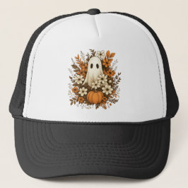 Lieve Geest Met Pompoen & Herfstbloemen – Hallowee Trucker Pet