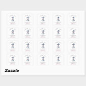 Lieve Geest met Roze Strik & Heksenhoed Baby Showe Vierkante Sticker (Vel)