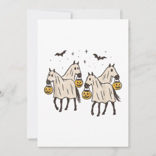 Lieve Geest Paarden Halloween Snoep of een Beetje  Kaart