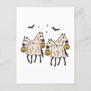 Lieve Geest Paarden Halloween Trick or Treat Feestdagenkaart