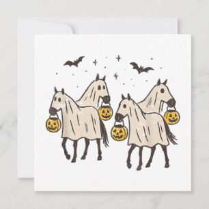 Lieve Geest Paarden Halloween Trick or Treat  Kaart