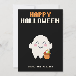 Lieve Geest Pixel Art Halloween Kaart