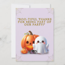 Lieve Geest & Pompoen Halloween Bedankkaart