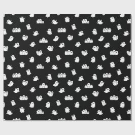 Lieve Geest Vrienden Zwarte Halloween Cadeaupapier