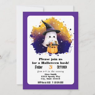 Lieve Geesten Halloween Feestje Kaart