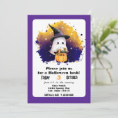 Lieve Geesten Halloween Feestje Kaart (Staand voorkant)