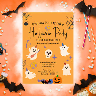 Lieve Geesten Kantoor Familie Halloween Feest Kaart