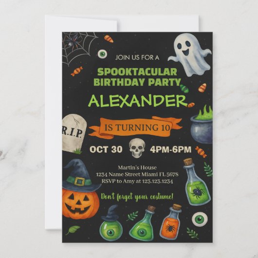 Lieve Geesten & Pompoenen Kaart (Voorkant)