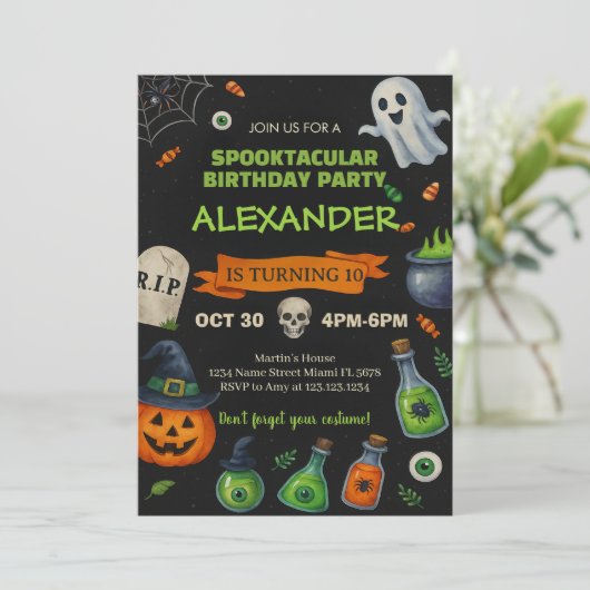 Lieve Geesten & Pompoenen Kaart (Staand voorkant)