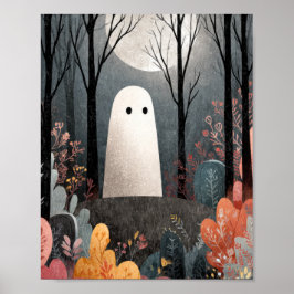 Lieve Geesten Watercolor Halloween Kunst Poster