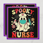 Lieve Geestverpleegster Halloween Grafisch Retro P Feestdagenkaart (Voorkant / Achterkant)