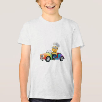 Lieve Gele Kok die met een Regenboog Kleurige Oude Tri-Blend Shirt