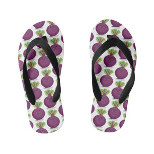 Lieve gelukkige biet keuken cartoon illustratie kinder teenslippers