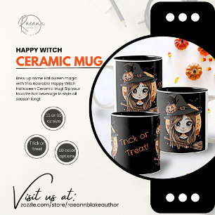 Lieve Gelukkige Heks Halloween Keramische Mok