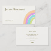 Lieve Gelukkige Waterverf Regenboog Visitekaartje (Voorkant / Achterkant)