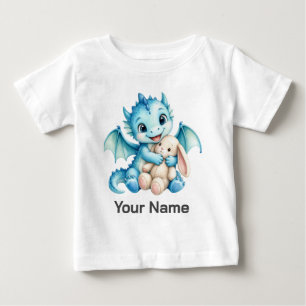 Lieve gepersonaliseerde blauwe babydraak die een k