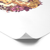 Lieve Giraf Omringd Door Bloemen _7 Poster (Hoek)