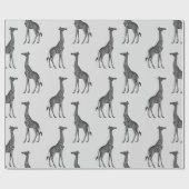Lieve Giraffe afdrukken Cadeaupapier (Vlak)