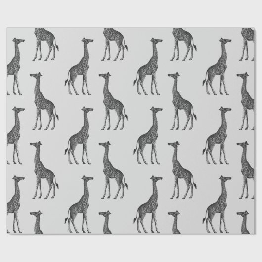 Lieve Giraffe afdrukken Cadeaupapier (Vlak)