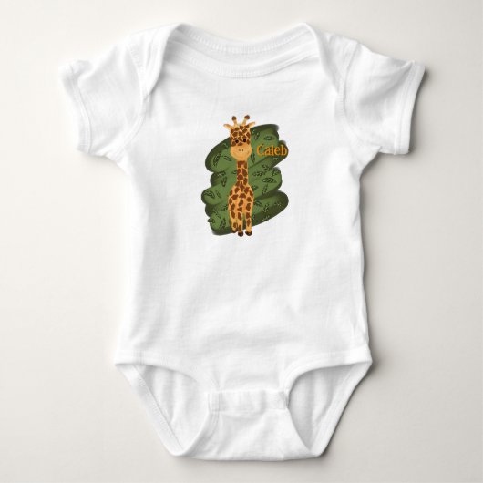 Lieve Giraffe Gepersonaliseerd Romper (Voorkant)