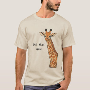Lieve giraffe gepersonaliseerd t-shirt