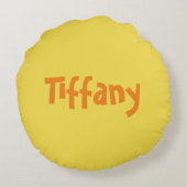 Lieve Giraffe Rond Kussen (Achterkant)