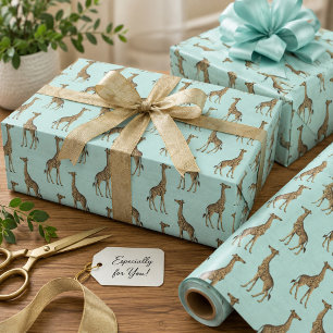 Lieve Giraffen Inpakpapier Vel