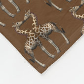 Lieve Giraffes Fleece Deken (Hoek)