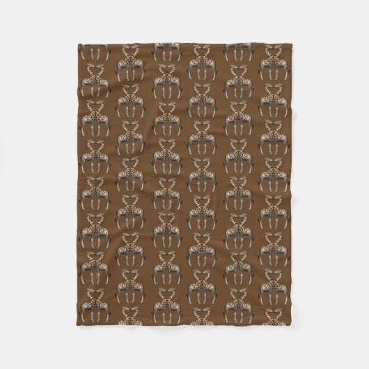 Lieve Giraffes Fleece Deken (Voorkant)