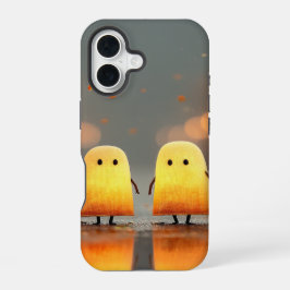 Lieve Glinsterende Geesten Onder Straatlantaarns – iPhone 16 Hoesje