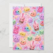 Lieve Glitterende Dumpling Squishy Feest Verjaarda Kaart (Achterkant)