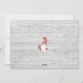 Lieve Gnome Aangepaste Foto Rustieke Kerstmis Feestdagenkaart (Achterkant)