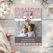 Lieve Gnome voor de Feestdagen Nordic Grijs Rood R Feestdagenkaart