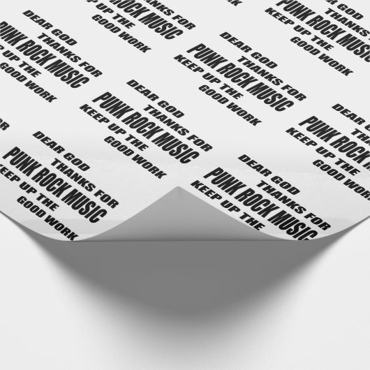 Lieve God Bedankt voor Punk steen. Cadeaupapier (Hoek)