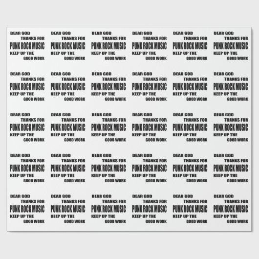 Lieve God Bedankt voor Punk steen. Cadeaupapier (Vlak)